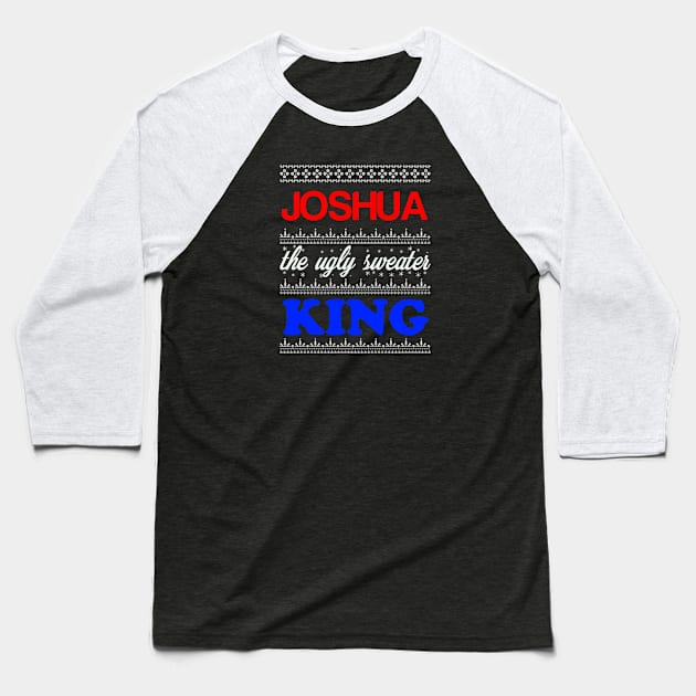 JOSHUA the Ugly Sweater King> Happy Holidays Baseball T-Shirt by CoolApparelShop